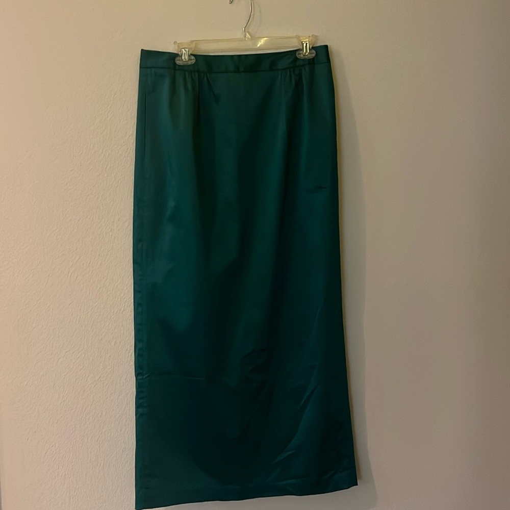 Green Long Pencil Skirt